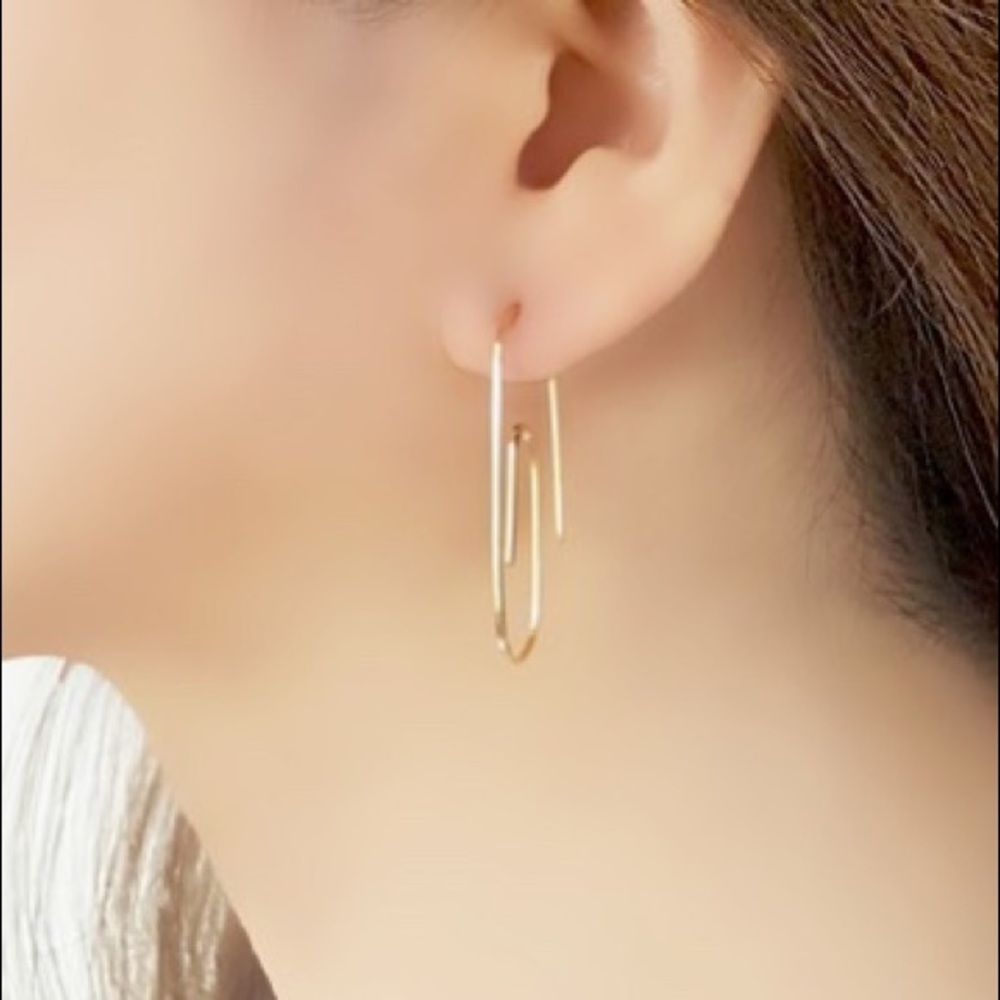 Taolei Paper Clip Threader Earrings